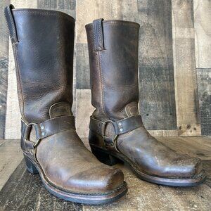 Frye 700 Buckle Harness Square Toe Moto Boots Womens 8 M